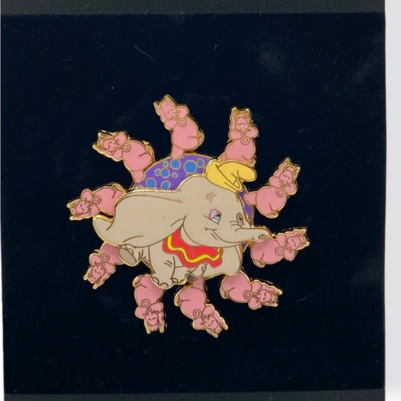 Disney Other - Limited edition Disney Auctions Dumbo Pink Elephants Spinner Pin